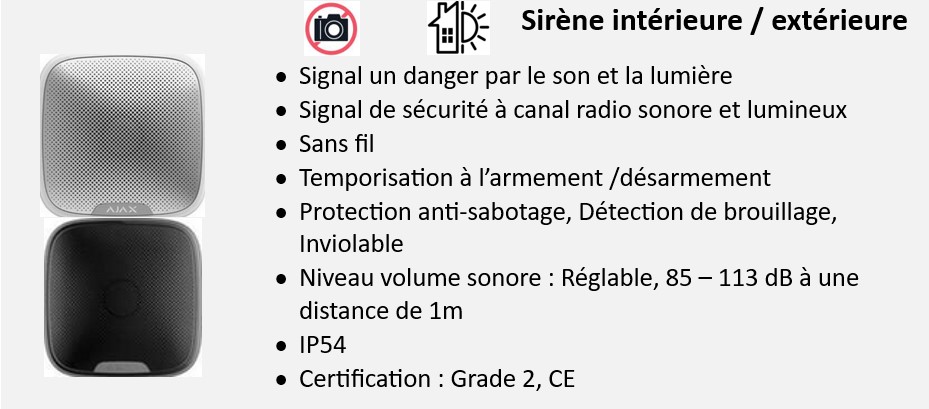 device alarme et vidéosurveillance - 02 Sirènes