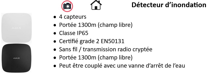 device alarme et vidéosurveillance - 15 détecteur innondation
